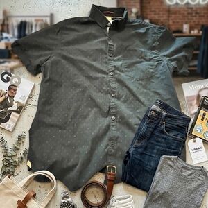 Denim & Flower Men's Short-Sleeve Button-Down Shirt in Navy